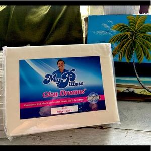 MyPillow Giza dreams sheets 100% certified Giza cotton, Full/Ivory/Stipe. New